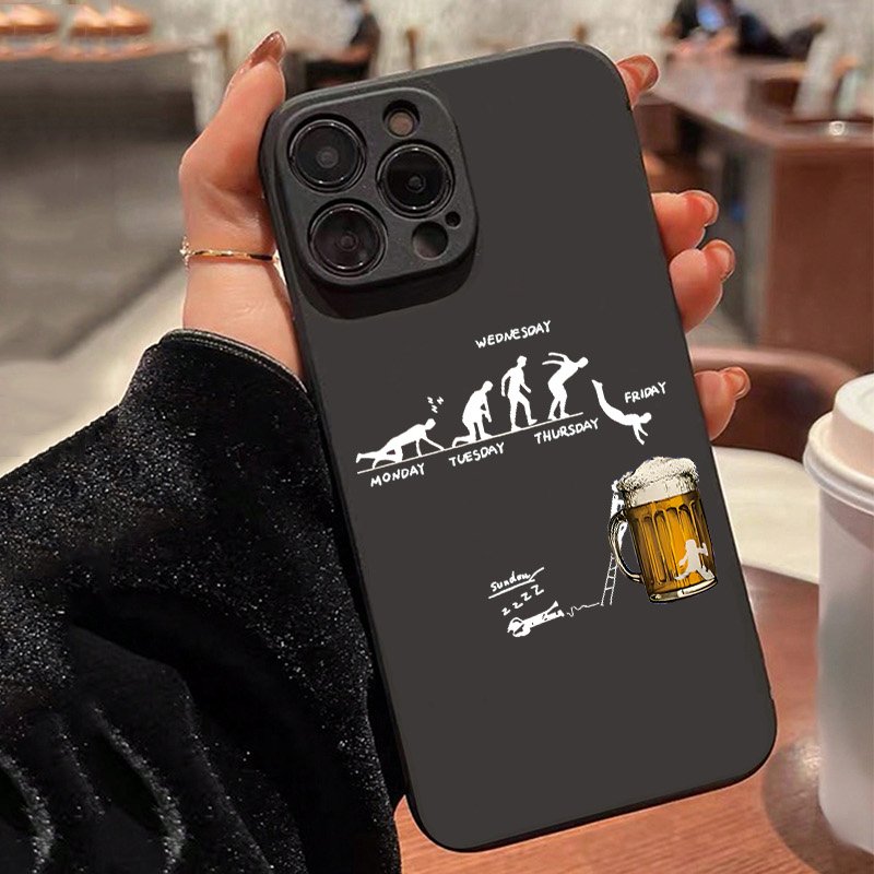 Beer & Wine Grab - Custodia per telefono creativa con tema
