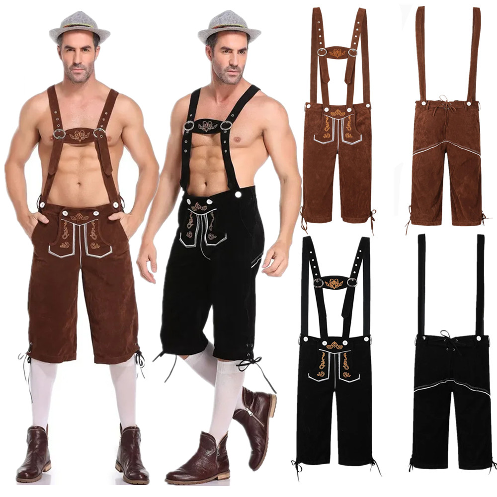 Beer & Wine Grab - M-XXL Uomo Tedesco Oktoberfest Lederhosen Costume