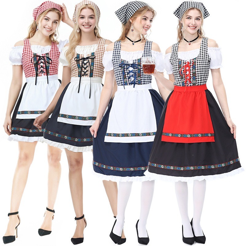 Beer & Wine Grab - Costume Dirndl bavarese tedesco per donna,