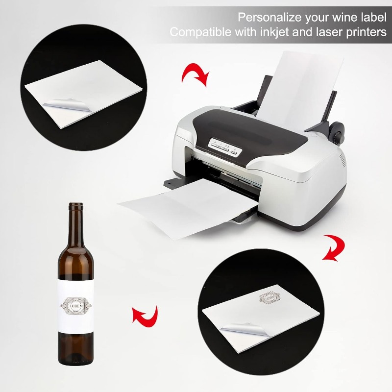 20 fogli/100 pezzi etichetta p - Wine Bottle Size recensione e prezzo